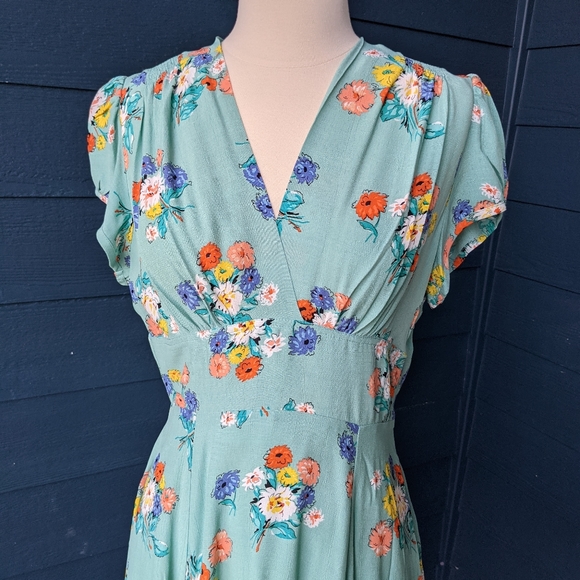 SOLDNWT House of Foxy 30s Ava Tea Dress Love Story - Picture 8 of 9